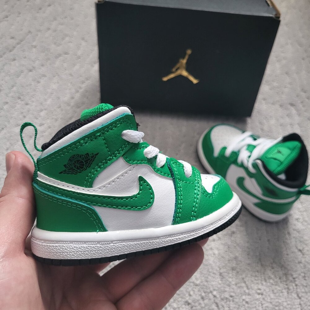 Baby Size 4c - Jordan 1 Mid Lucky Green (TD) - DQ8425-301 - Authentic New!